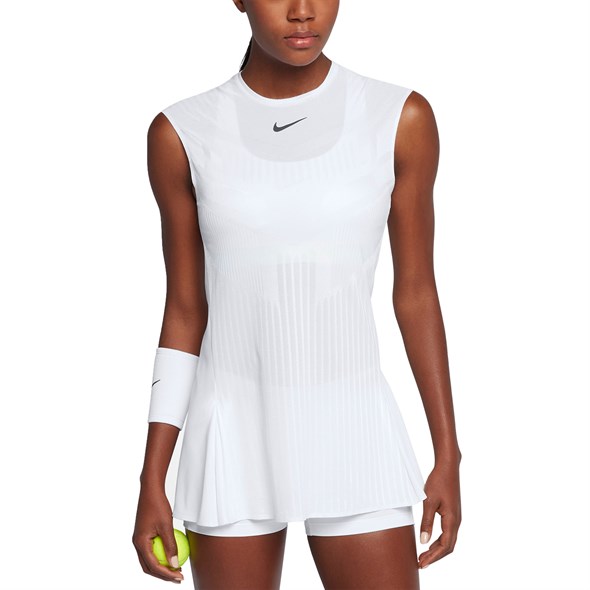 Платье женское Nike Court Dry Slam White/Black  854864-100  fa17 - фото 11809