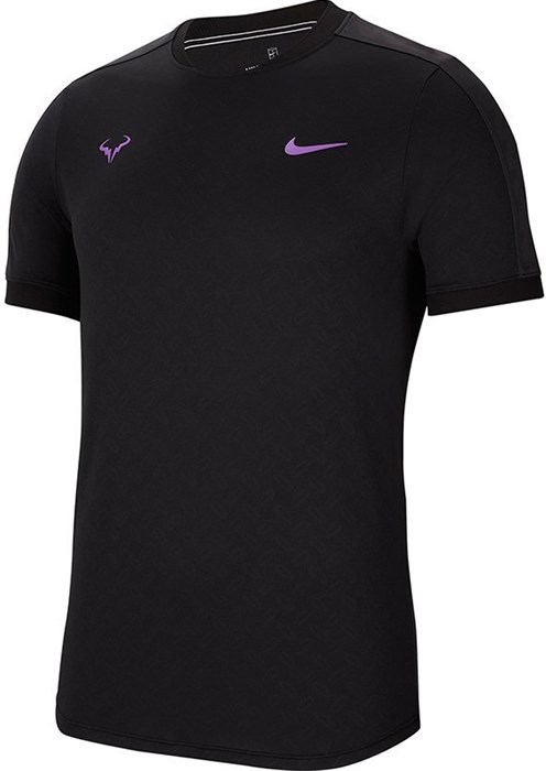 Футболка мужская Nike Court AeroReact Rafa Black/Violet  AT4182-010  fa19 - фото 12508