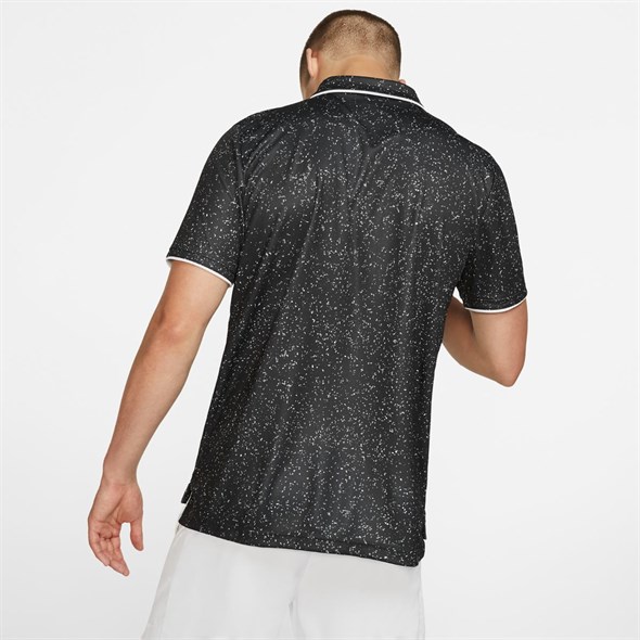 Поло мужское Nike Court Dry Graphic Black/White  AT4148-010  fa19 - фото 12546