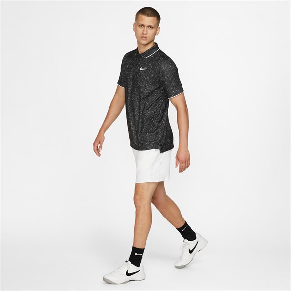 Поло мужское Nike Court Dry Graphic Black/White  AT4148-010  fa19 - фото 12549