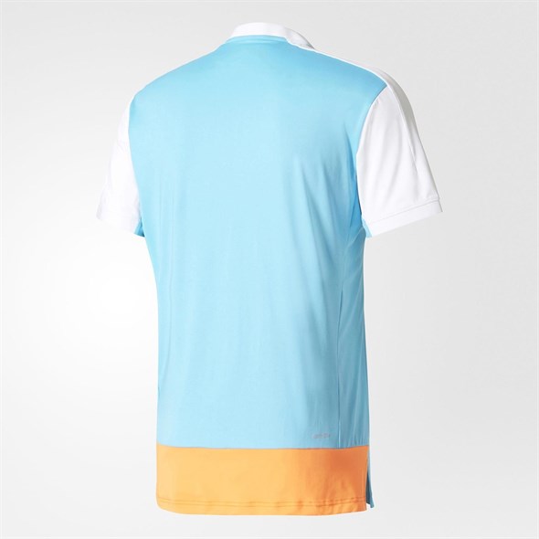 Футболка для мальчиков Adidas Melbourne Light Blue/White/Fluo Orange  BJ8207  sp17 - фото 14497