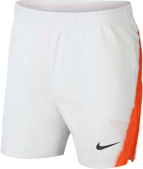 Шорты мужские Nike Court Flex Ace Rafa 7 Inch White/Orange  934021-100  fa18 - фото 15452