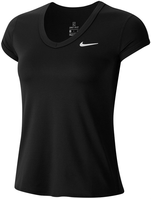 Футболка женская Nike Court Dry Black/White  CQ5364-010  sp20 - фото 16139