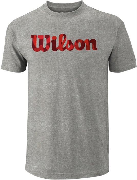 Футболка мужская Wilson Script Logo Grey/Camo Red  WRA747817  fa18 (L) - фото 16595