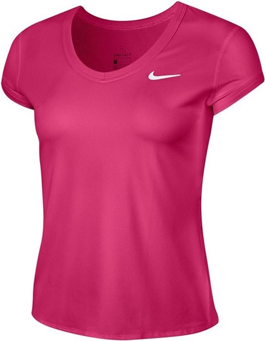 Футболка женская Nike Court Dry Vivid Pink/White  CQ5364-616  fa20 - фото 21781