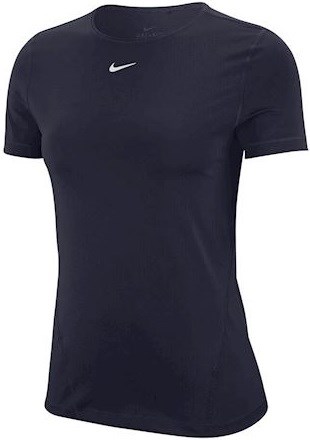 Футболка женская Nike Pro Short Sleeve Obsidian/White  AO9951-451  sp21 - фото 22275
