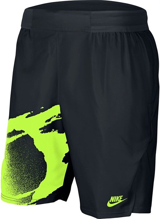 Шорты мужские Nike Court Slam 8 Inch Black/Hot Lime  CK9775-010  su20 (L) - фото 22776