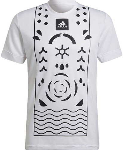 Футболка мужская Adidas Paris HEAT.RDY Freelift White/Black  HA2554  sp22 (L) - фото 26887