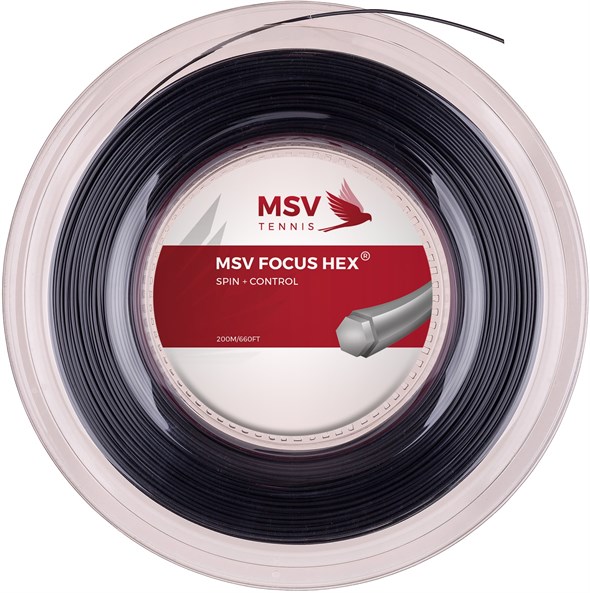 Струна теннисная MSV Focus Hex Black 1.23 (200 метров) - фото 28787