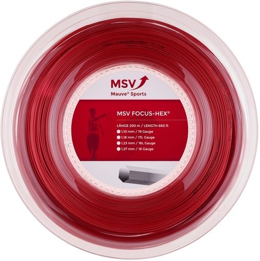 Струна теннисная MSV Focus Hex Red 1.23 (200 метров) - фото 28850