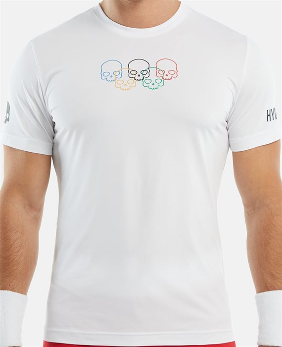 Футболка мужская Hydrogen Olympic Skull Tech White  T00822-001 - фото 32967