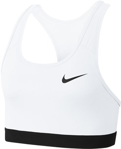 Топ женский Nike Swoosh Medium Support White/Black  BV3900-100  sp20