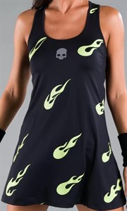 Платье женское Hydrogen FLAMES Dress Black/Yellow Fluo  T01510-D56 (L)