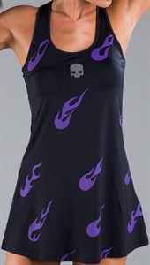 Платье женское Hydrogen FLAMES Dress Black/Purple  T01510-E74