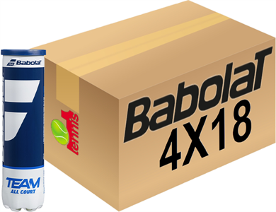 Мячи теннисные в коробке Babolat Team All Court (4X18) Balls  502081-18