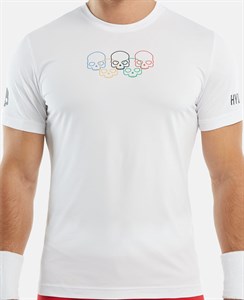 Футболка мужская Hydrogen Olympic Skull Tech White  T00822-001 (L)