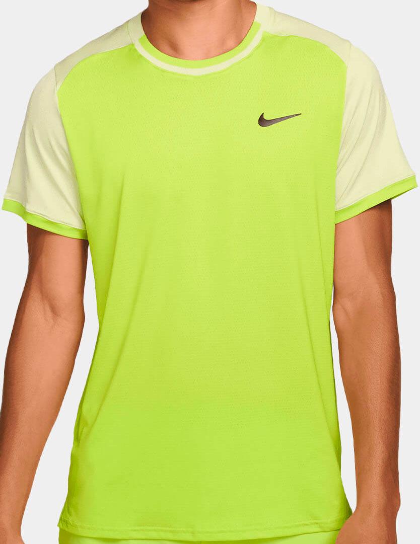 Футболка мужская Nike Court Dri-Fit Advantage T-Shirt Men Light Yellow/Black
