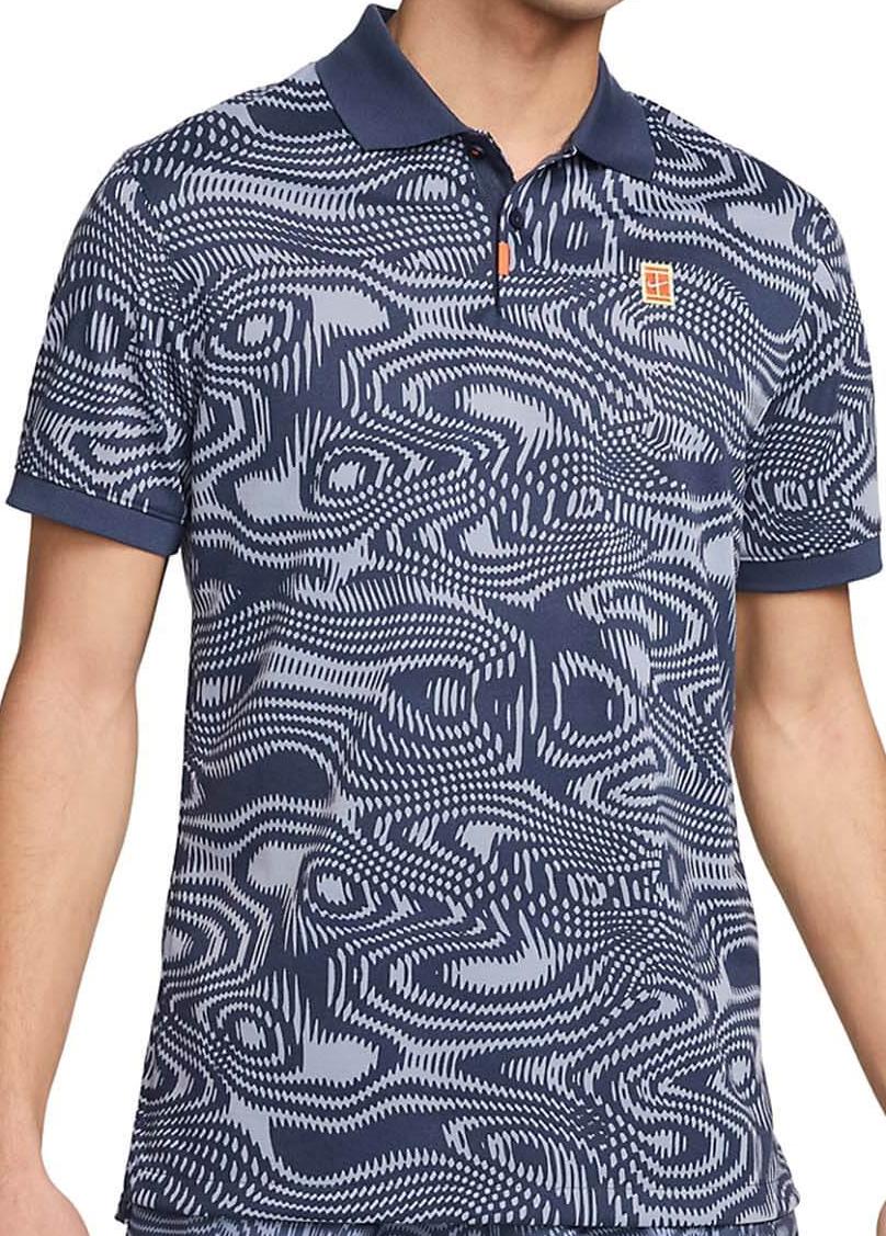 Поло мужское Nike Dri-Fit Heritage Printed Grey/Navy