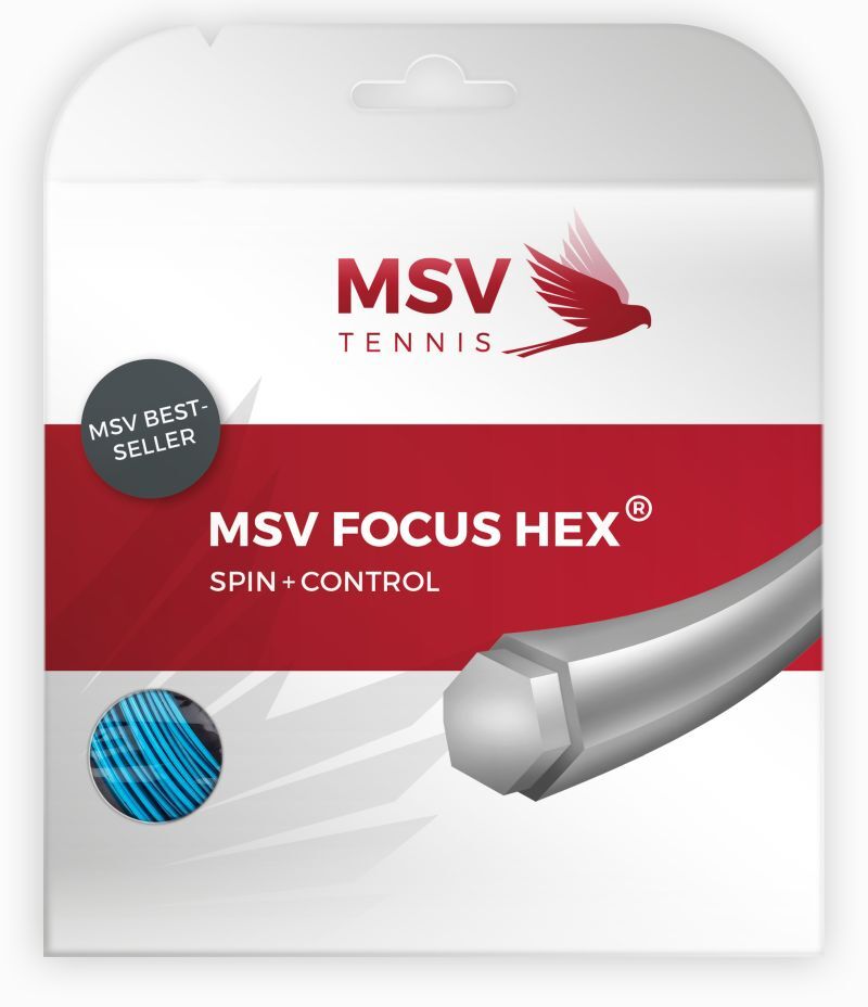 Струна теннисная MSV Focus Hex Sky Blue 1.27 (12 метров)