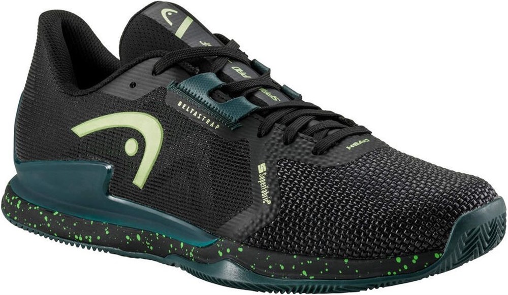 Кроссовки мужские Head Sprint Pro 3.5 SF Clay Black/Forest Green