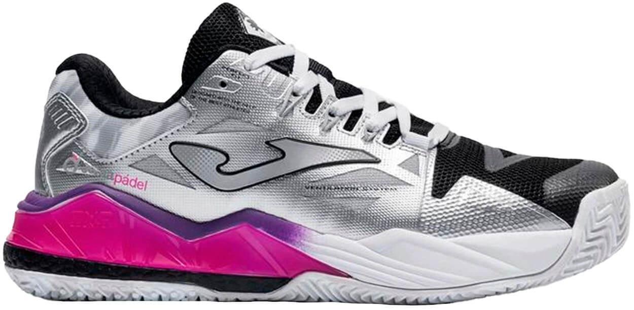 Кроссовки женские для падел Joma SPIN Lady Silver/Black/Rose