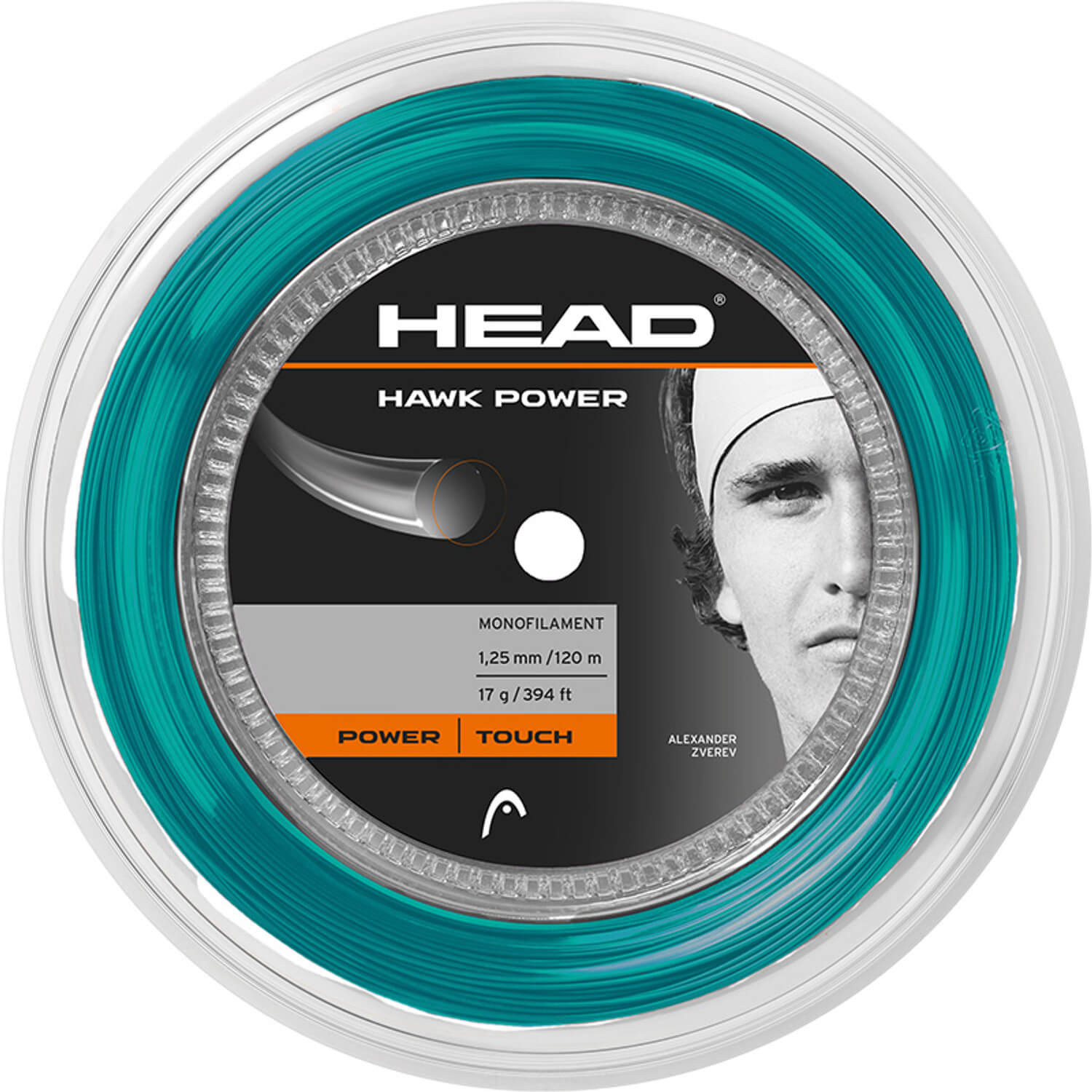 Струна теннисная Head HAWK POWER Petrol 1.25 (200 метров)