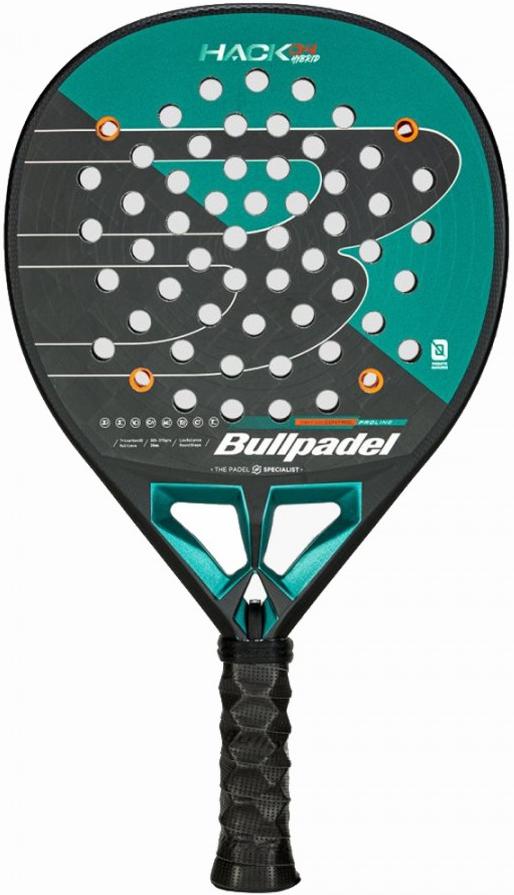 Ракетка для падел-тенниса Bullpadel HACK 04 HYBRID 25 Black/Green Forest