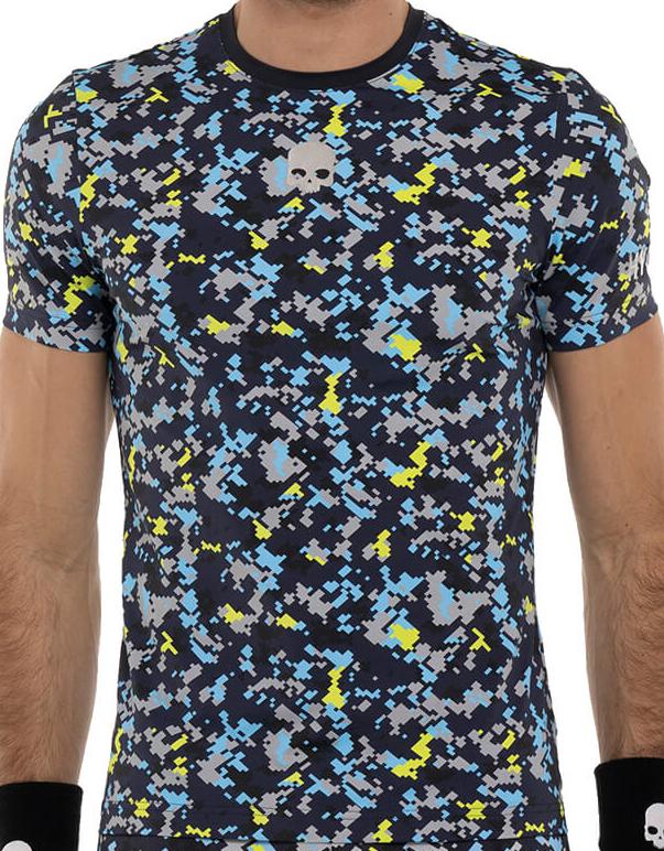 Футболка мужская Hydrogen CAMO PIXEL Tech Blue Navy/Multicolor  TT0007-L78