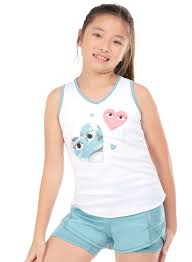 Майка для девочек Lucky in Love WHT  T277-U94110