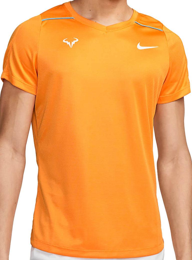 Футболка мужская Nike Court Dri-Fit Rafa Challenger Vivid Orange/Baltic Blue/White  DD8547-836