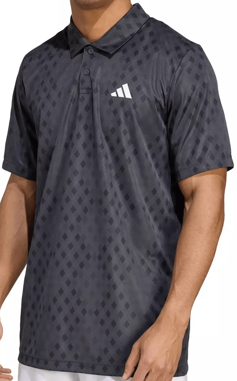 Поло мужское Adidas Club Graphic Polo Black/Graphite