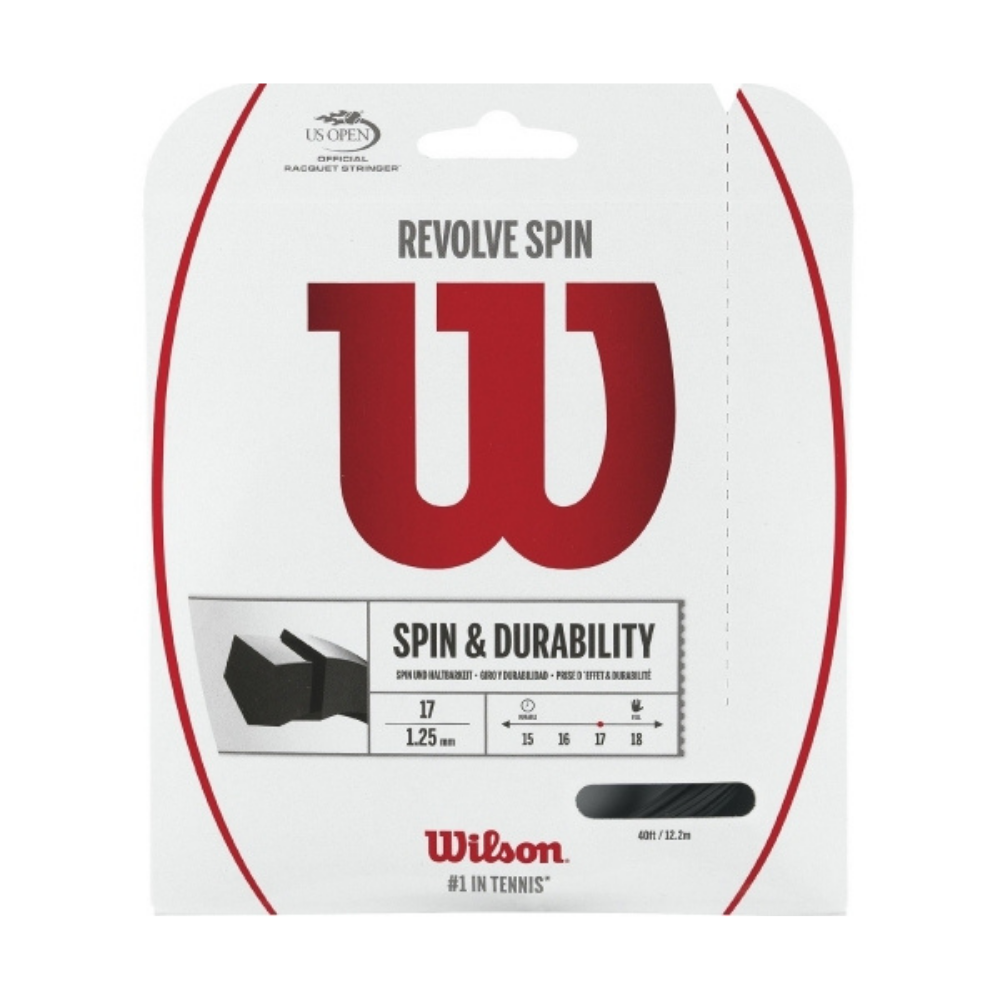 Струна теннисная Wilson Revolve Spin Black 1.25 (12 метров)