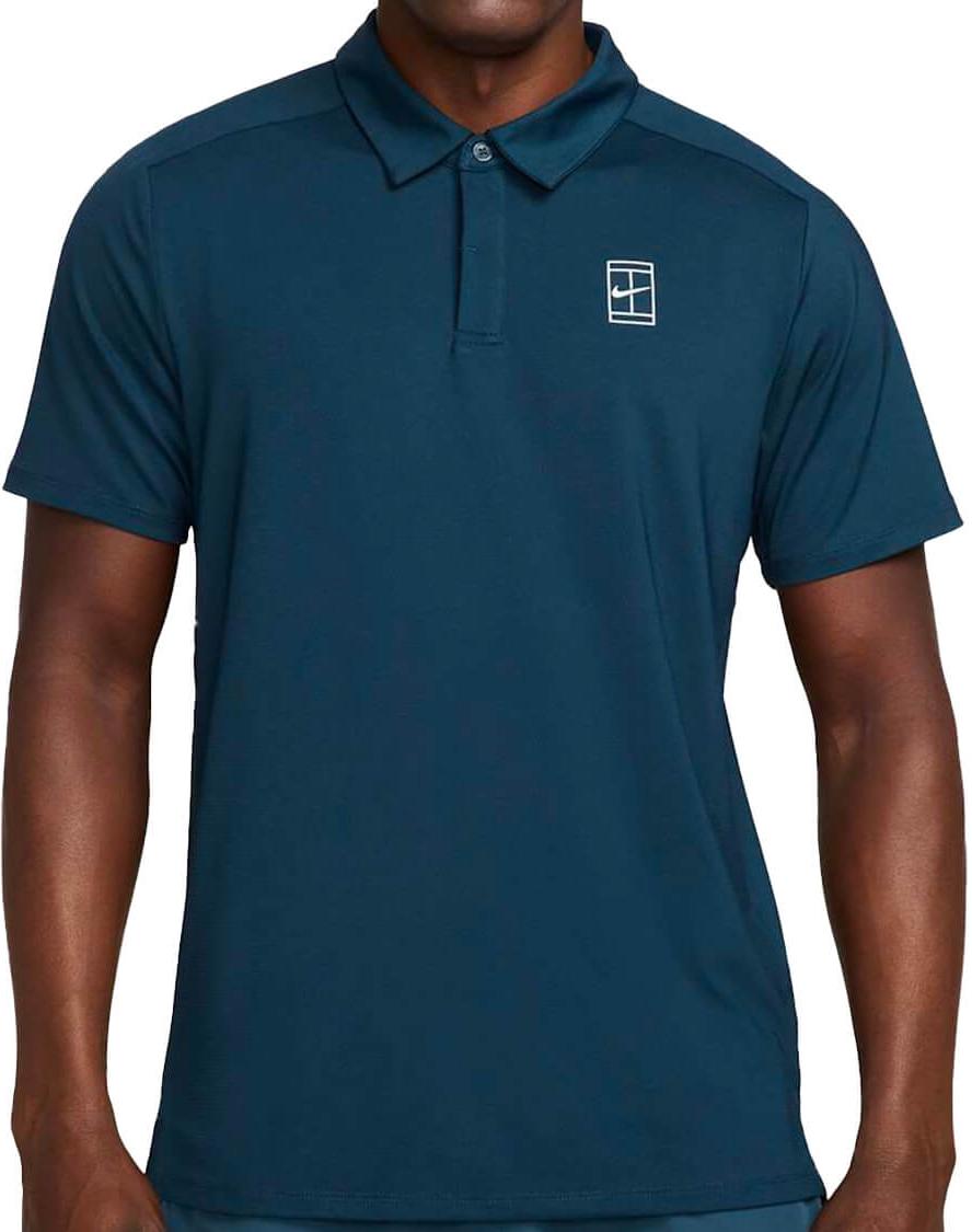Поло мужское Nike Court Advantage Polo Armory Navy/White