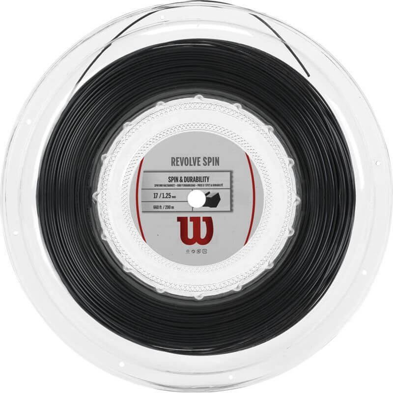 Струна теннисная Wilson Revolve Spin Black 1.25 (200 метров)