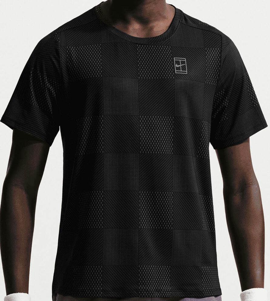 Футболка мужская Nike Court Advantage Printed T-Shirt Black/White