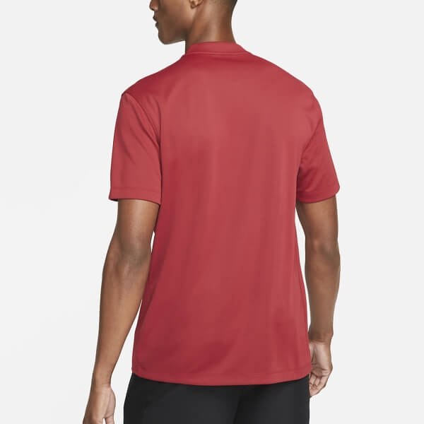 Поло мужское Nike Dri-Fit Blade Solid Polo Pomegranate/White