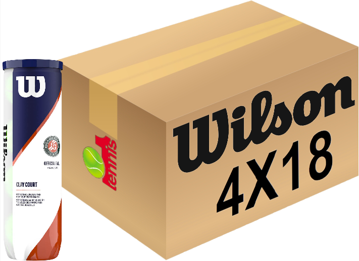 Мячи теннисные в коробке Wilson Roland Garros Clay (4X18) 72 мяча