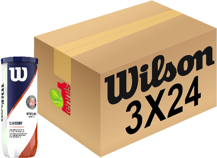 Мячи теннисные в коробке Wilson Roland Garros Clay (3X24) 72 мяча