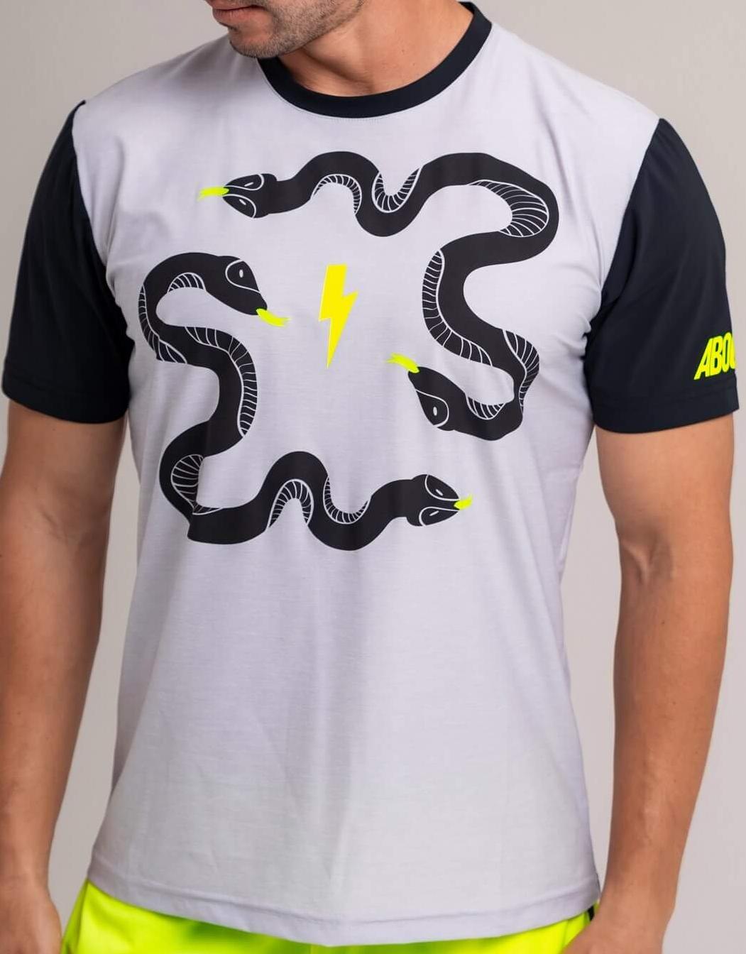Футболка мужская About Tech Snakes Grey Melan