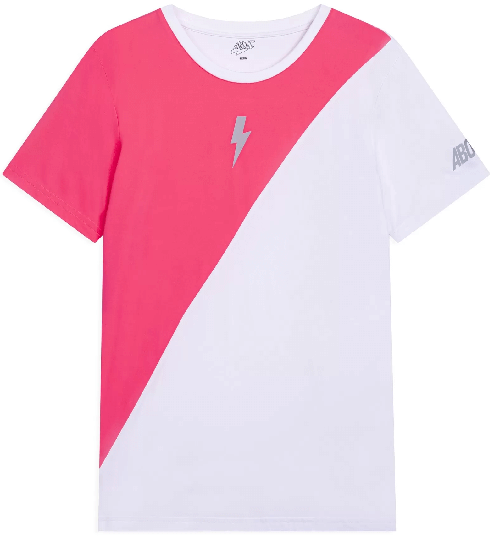 Футболка мужская About Tech Kick White/Fluo Pink
