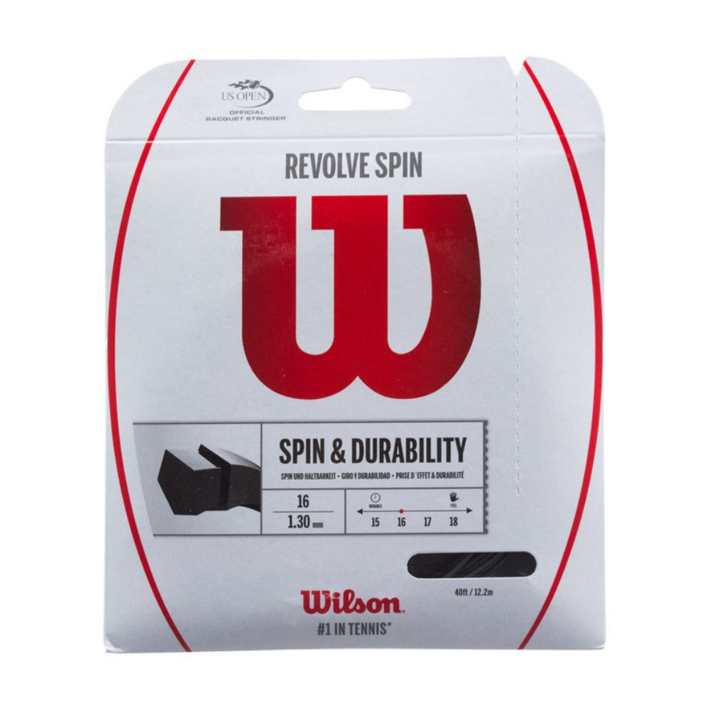 Струна теннисная Wilson Revolve Spin Black 1.30 (12.2 метров)