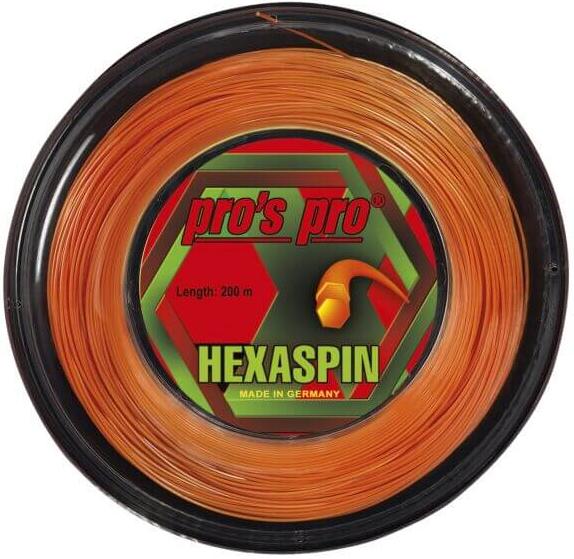 Струна теннисная Pro's Pro HEXASPIN 1.25 Orange (200 метров)