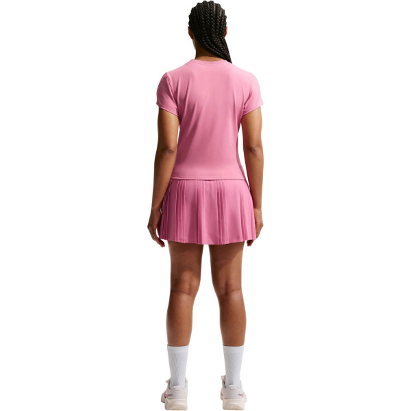 Футболка женская Nike Court Advantage Dri-Fit Short Sleeve Tennis Peony/White