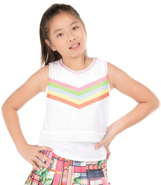 Майка для девочек Lucky in Love WHT  T274-U78110