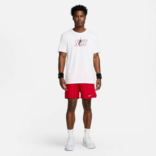 мужская Nike Court Dri-Fit Short Sleeve White