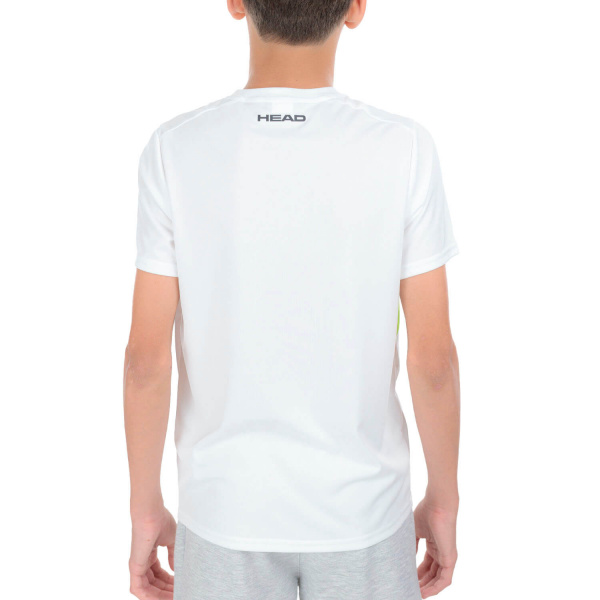 Футболка для мальчиков Head TOPSPIN White/Green/Coral