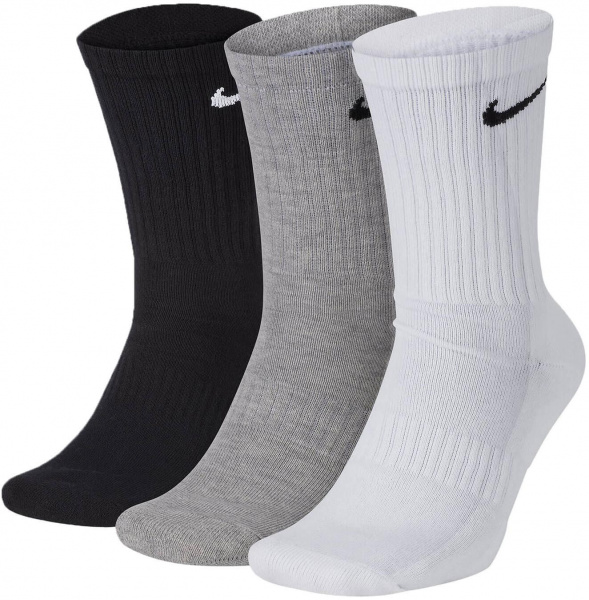 Носки Nike Everyday Cushioned Crew (3 Pairs) White/Black/Grey  SX7664-964