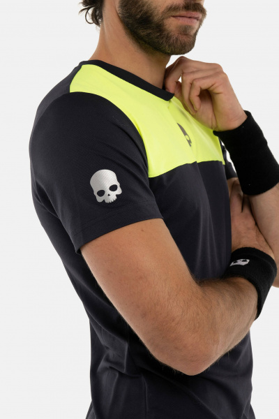 Футболка мужская Hydrogen BLOCK COLOR Tech Blue Navy/Fluo Yeloow TT0002-H99