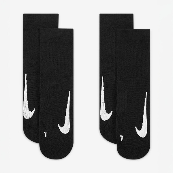 Набор носков Nike Court Multiplier Max Quarter Crew (2 Pairs) Black