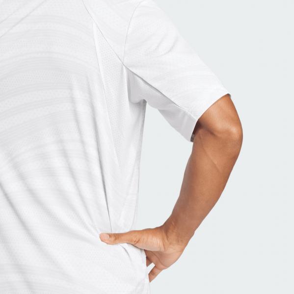 Поло мужское Adidas Club Climacool Graphic  White/Dash Grey